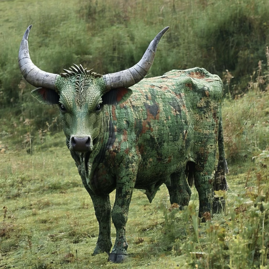 Hybridization: a Draco camouflaging near a Cow