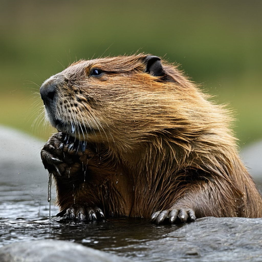 Incomplete depictions: a Beaver grooming a Dog